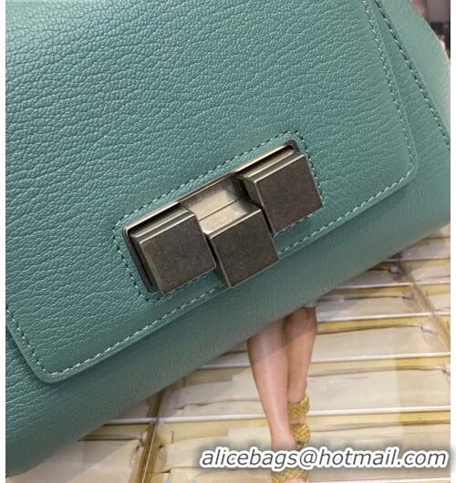 Best Quality Bottega Veneta Mini Belt Bag in Textured Leather BV1715 Blue Seafoam 2020