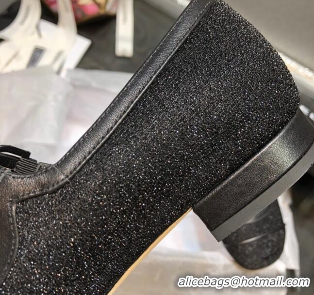 Top Quality Chanel Shiny Mary Janes Flats G36482 Black