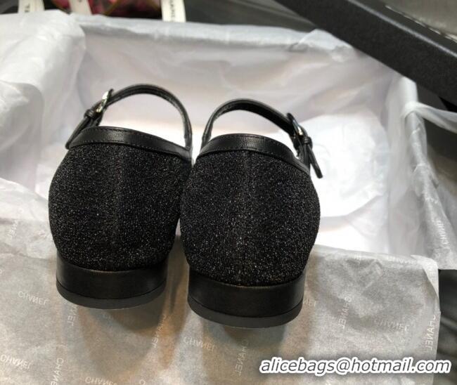 Top Quality Chanel Shiny Mary Janes Flats G36482 Black