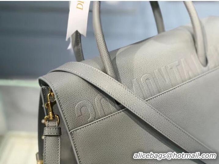 New Style DIOR LARGE ST HONORE TOTE Grained Calfskin M9306UBAE Gray