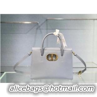 Famous Brand DIOR LARGE ST HONORE TOTE Grained Calfskin M9306UBAE sky blue