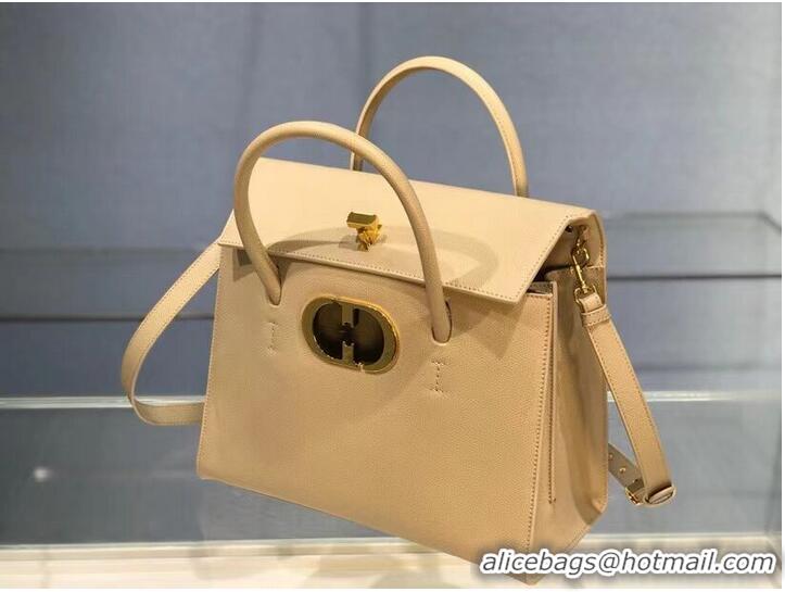 Best Price DIOR LARGE ST HONORE TOTE Grained Calfskin M9306UBAE apricot