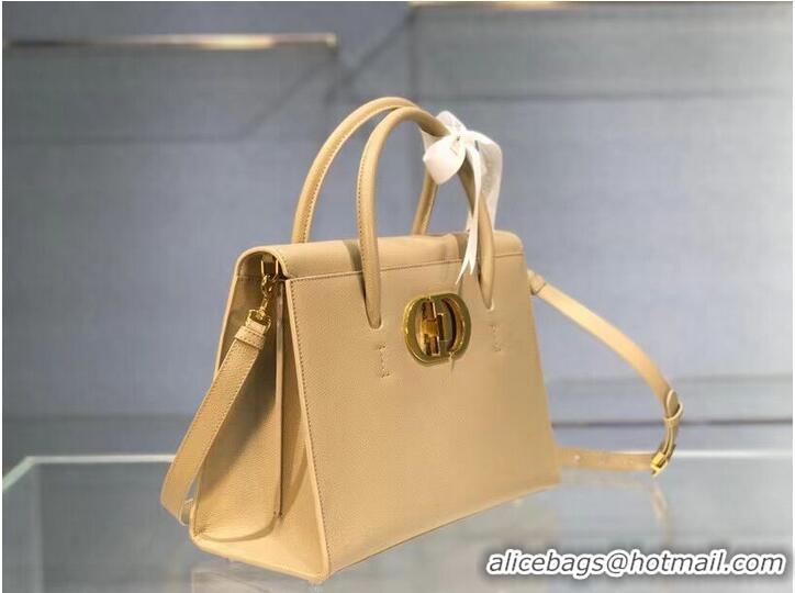 Best Price DIOR LARGE ST HONORE TOTE Grained Calfskin M9306UBAE apricot