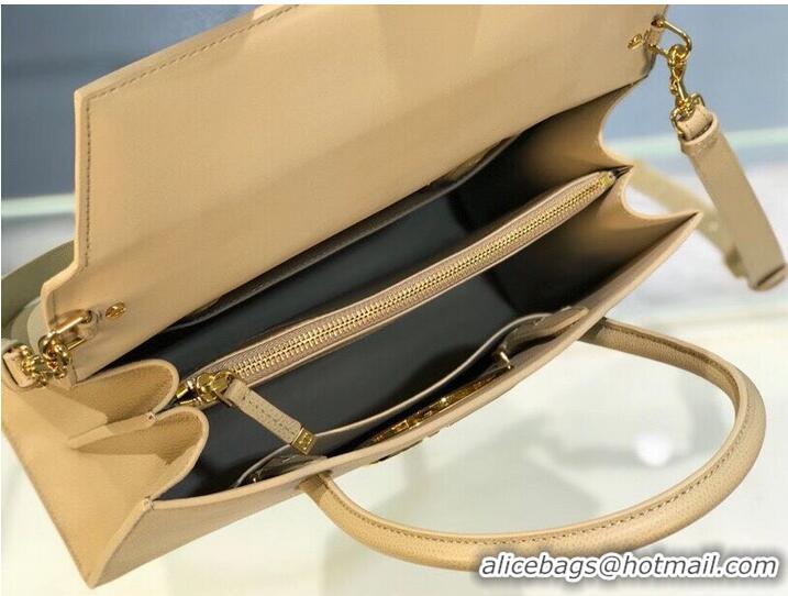 Best Price DIOR LARGE ST HONORE TOTE Grained Calfskin M9306UBAE apricot