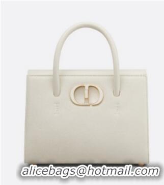 Inexpensive DIOR MEDIUM ST HONORE TOTE Grained Calfskin M9321UMBA white