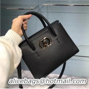 Low Cost DIOR MEDIUM ST HONORE TOTE Grained Calfskin M9321UMBA black