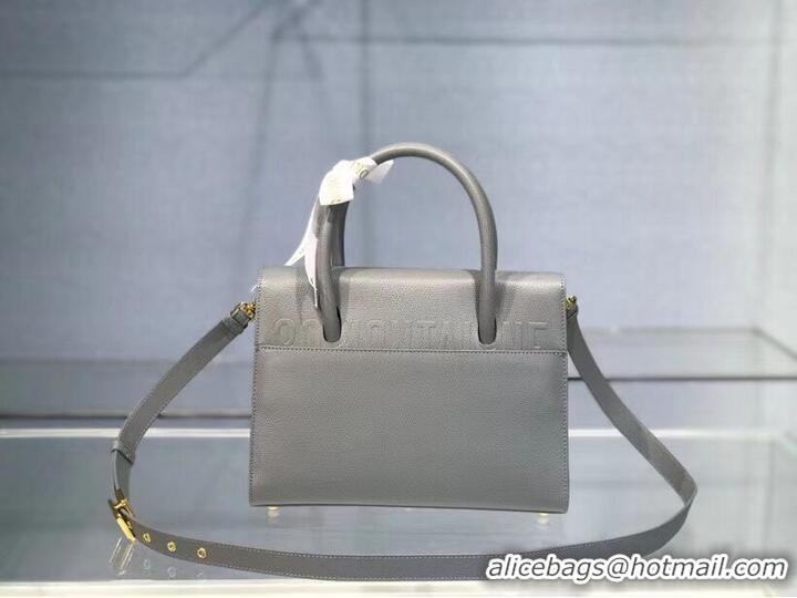 Affordable Price DIOR MEDIUM ST HONORE TOTE Grained Calfskin M9321UMBA gray