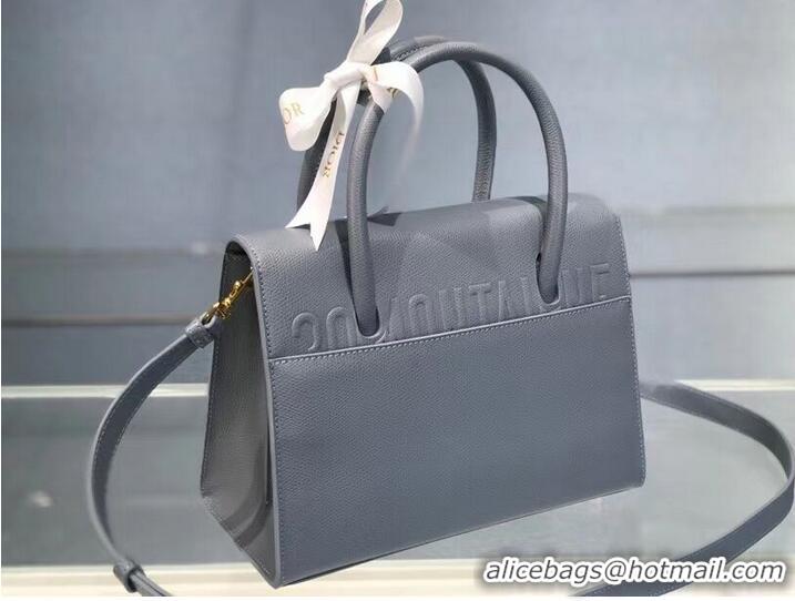 Top Quality DIOR MEDIUM ST HONORE TOTE Grained Calfskin M9321UMBA sky blue