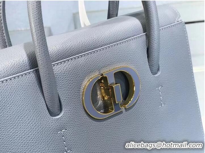 Top Quality DIOR MEDIUM ST HONORE TOTE Grained Calfskin M9321UMBA sky blue