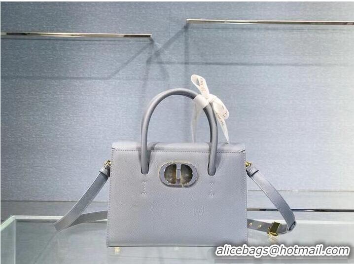 Top Quality DIOR MEDIUM ST HONORE TOTE Grained Calfskin M9321UMBA sky blue