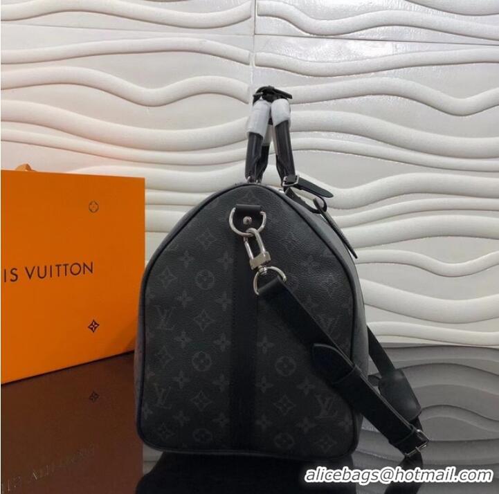 Buy Classic Louis Vuitton Monogram Eclipse Canvas KEEPALL BANDOULIERE 50 M45392 Black