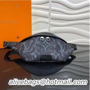 Fashion Louis Vuitton Monogram Pastel Noir DISCOVERY BUMBAG M57276 Black