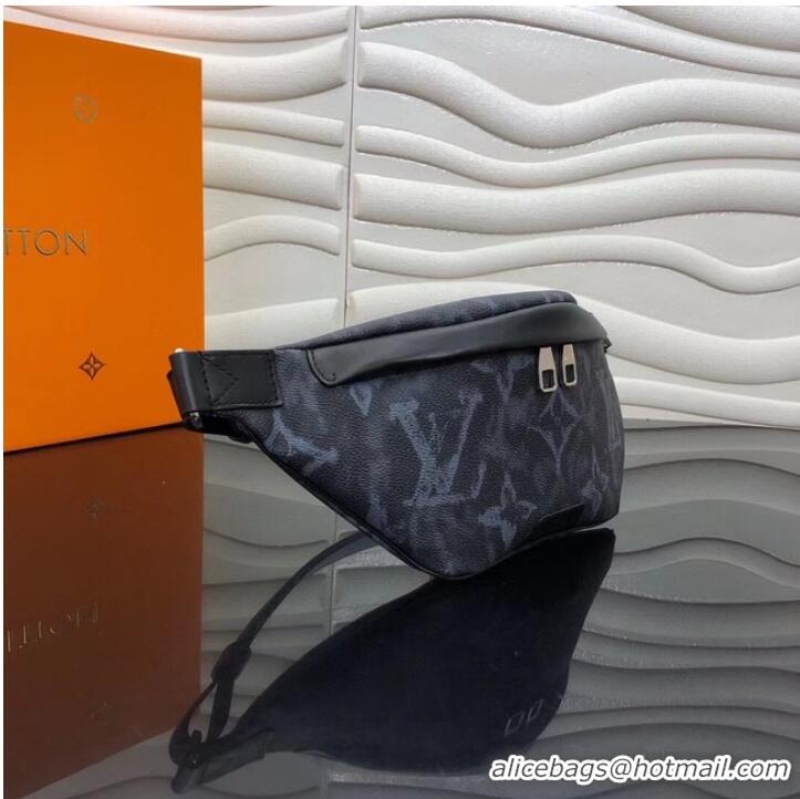 Fashion Louis Vuitton Monogram Pastel Noir DISCOVERY BUMBAG M57276 Black