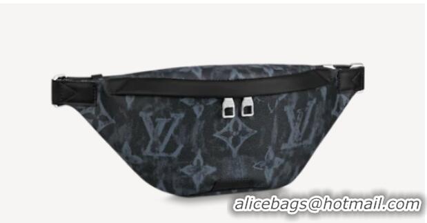 Fashion Louis Vuitton Monogram Pastel Noir DISCOVERY BUMBAG M57276 Black