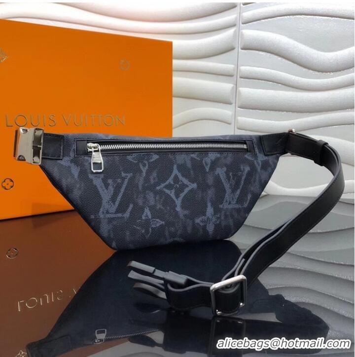 Fashion Louis Vuitton Monogram Pastel Noir DISCOVERY BUMBAG M57276 Black