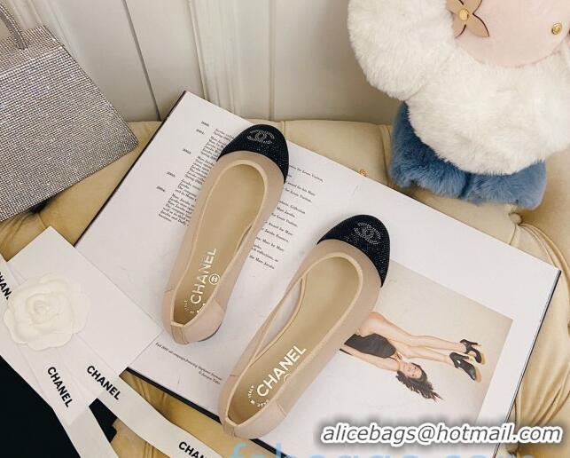 Good Product Chanel Mesh Crystal Ballerinas Nude 122308