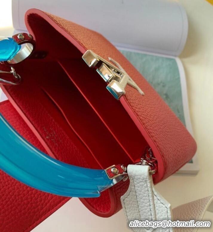 Market Sells Louis vuitton Taurillon Leather CAPUCINES MINI M56072 RED