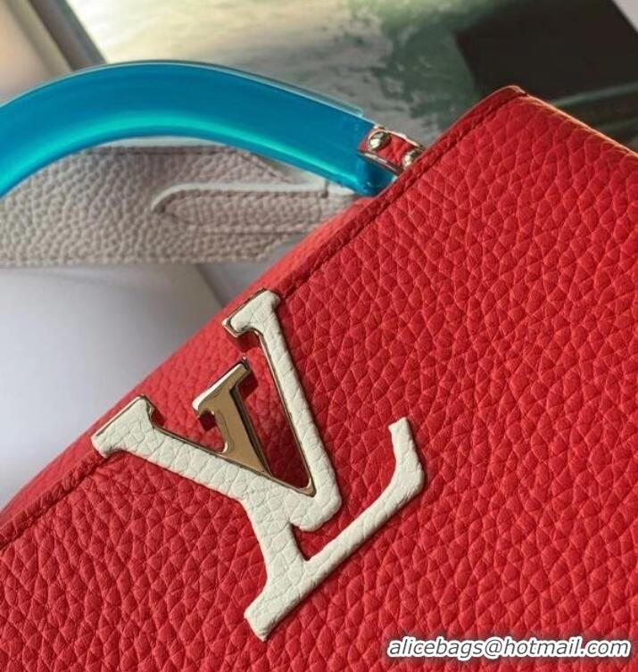 Market Sells Louis vuitton Taurillon Leather CAPUCINES MINI M56072 RED