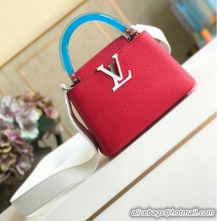 Market Sells Louis vuitton Taurillon Leather CAPUCINES MINI M56072 RED