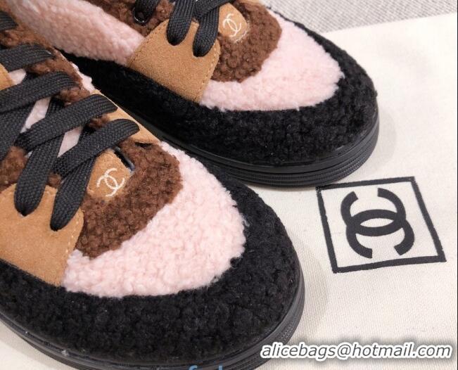 Best Price Chanel Shearling Wool Short Boots 122348 Brown/Black