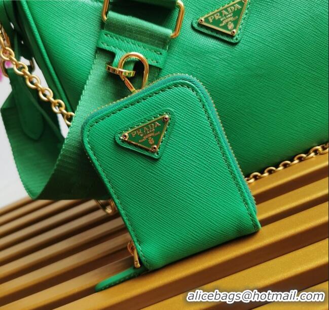 Top Grade Prada Re-Edition 2005 Saffiano Leather Hobo Bag 1BH204 Bright Green 2020