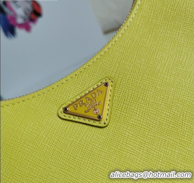 Market Sells Prada Re-Edition 2005 Saffiano Leather Hobo Bag 1BH204 Yellow 2020