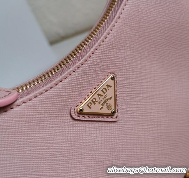 Popular Style Prada Re-Edition 2005 Saffiano Leather Hobo Bag 1BH204 Pink 2020