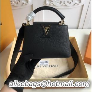 High Quality Louis Vuitton Original Taurillon Leather Capucines Mini M56071 Black