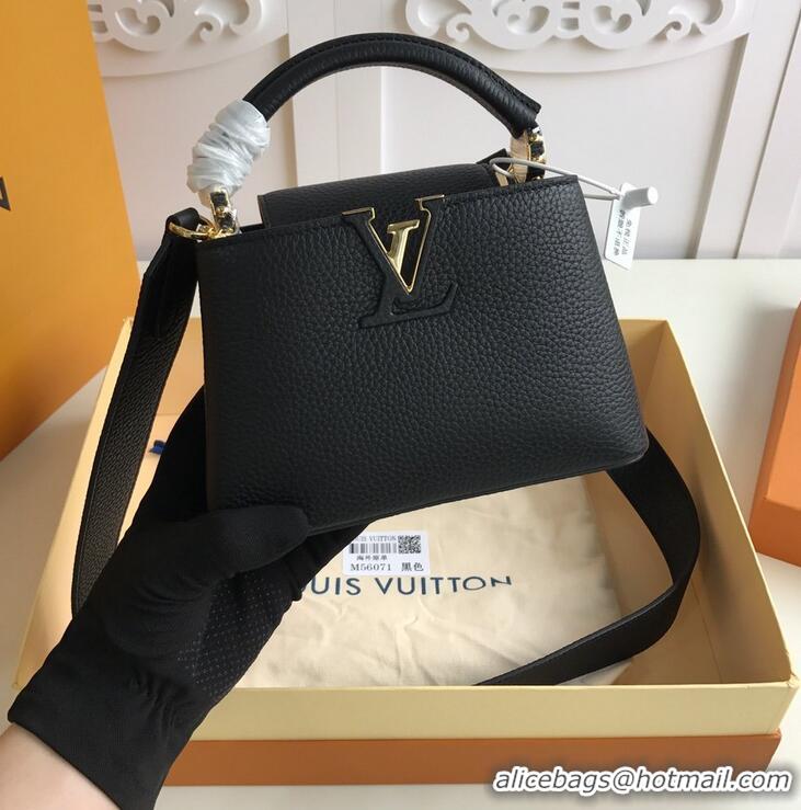 High Quality Louis Vuitton Original Taurillon Leather Capucines Mini M56071 Black