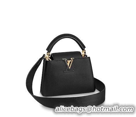 High Quality Louis Vuitton Original Taurillon Leather Capucines Mini M56071 Black