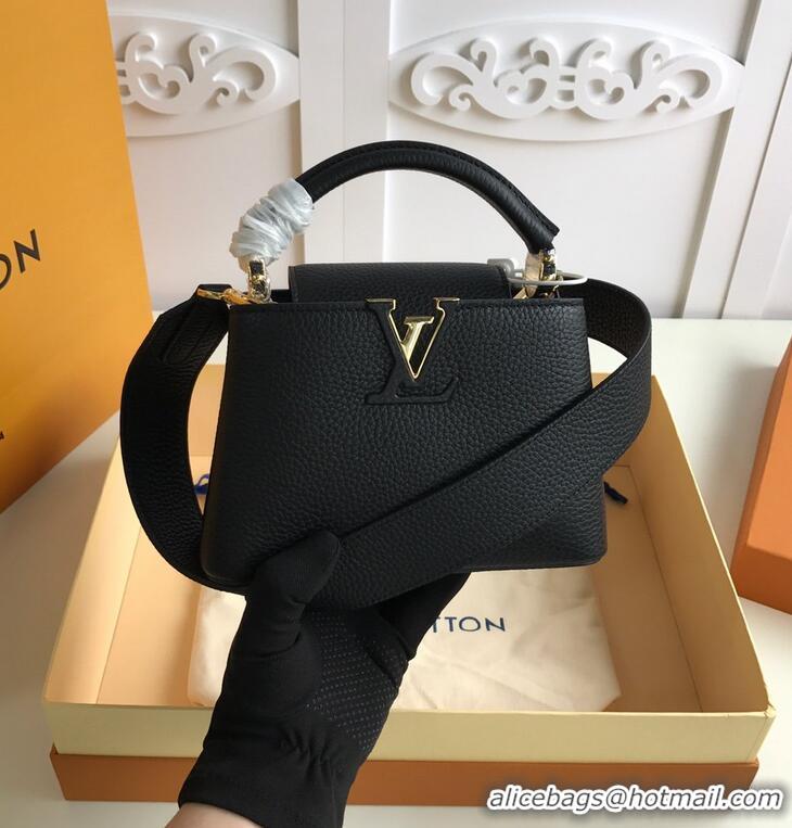 High Quality Louis Vuitton Original Taurillon Leather Capucines Mini M56071 Black