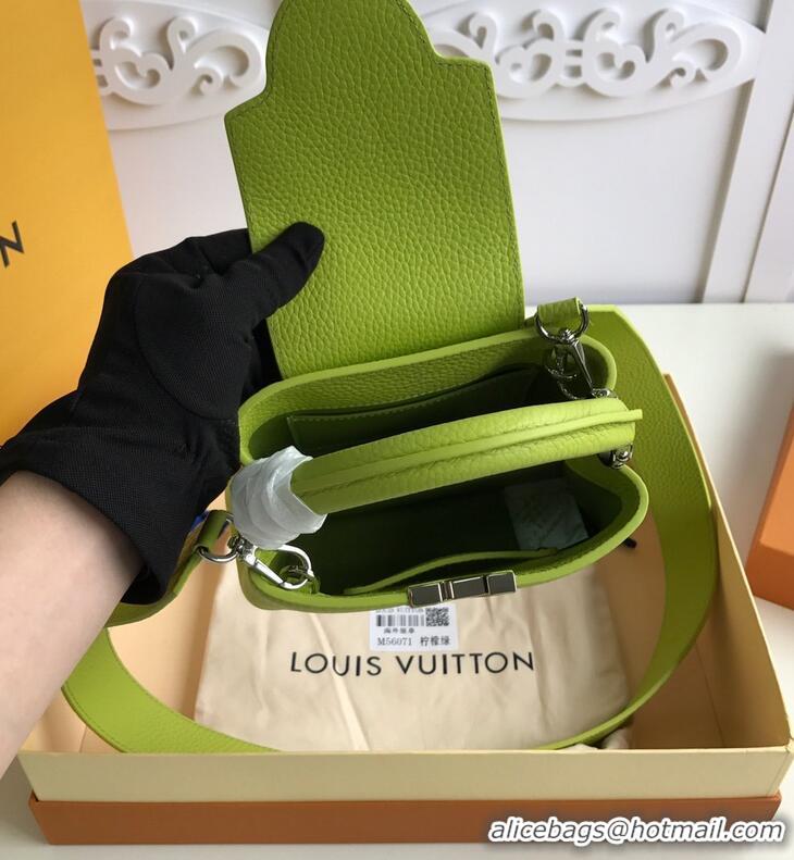 Best Quality Louis Vuitton Taurillon Leather Capucines Mini Bag M55985 Chartreuse Green