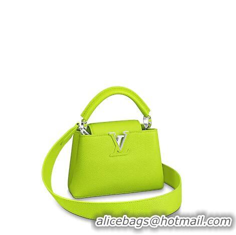 Best Quality Louis Vuitton Taurillon Leather Capucines Mini Bag M55985 Chartreuse Green