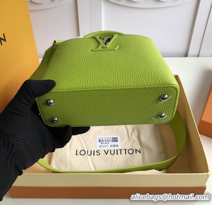 Best Quality Louis Vuitton Taurillon Leather Capucines Mini Bag M55985 Chartreuse Green