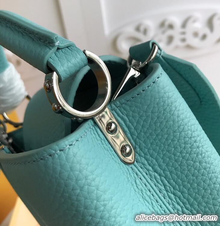 New Discount Louis Vuitton Taurillon Leather Capucines Mini Bag M56071 Turquoise