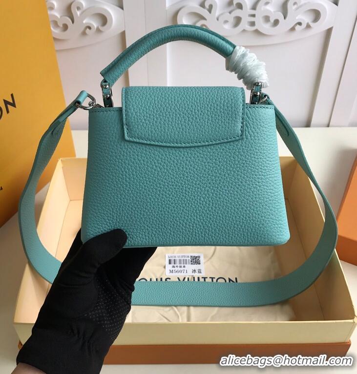 New Discount Louis Vuitton Taurillon Leather Capucines Mini Bag M56071 Turquoise