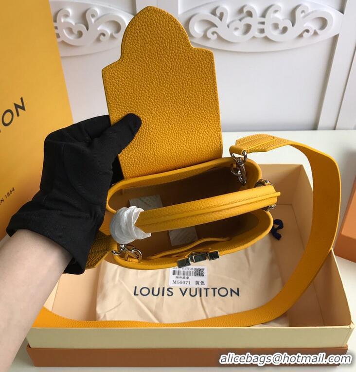 Fashionable Louis Vuitton Taurillon Leather Capucines Mini Bag M56071 Yellow