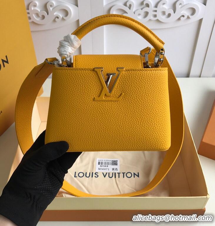 Fashionable Louis Vuitton Taurillon Leather Capucines Mini Bag M56071 Yellow