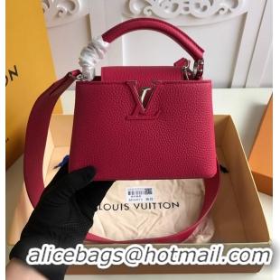 Hot Sell Louis Vuitton Taurillon Leather Capucines Mini Bag M56071 Rose