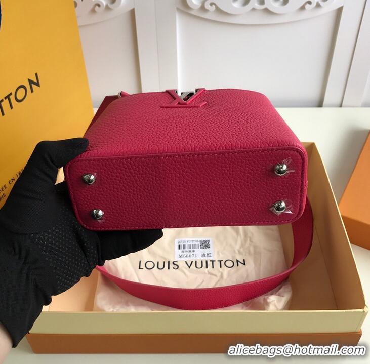 Hot Sell Louis Vuitton Taurillon Leather Capucines Mini Bag M56071 Rose