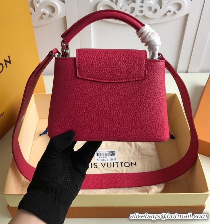 Hot Sell Louis Vuitton Taurillon Leather Capucines Mini Bag M56071 Rose