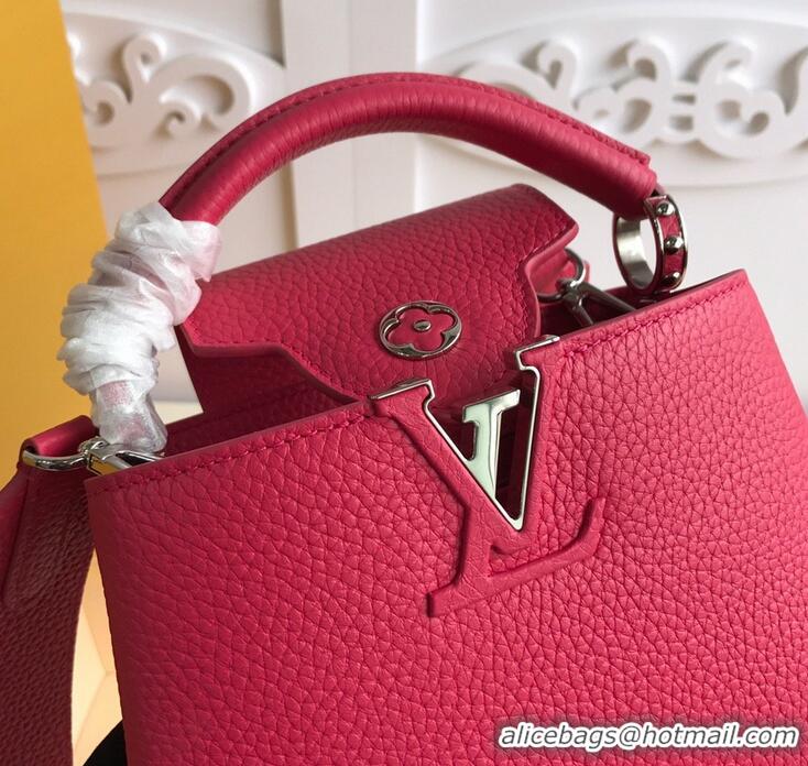 Hot Sell Louis Vuitton Taurillon Leather Capucines Mini Bag M56071 Rose