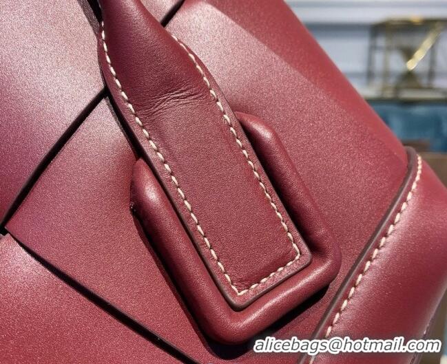 Good Looking Bottega Veneta Arco Small Bag in Smooth Maxi Woven Calfskin BV0417 Burgundy 2020