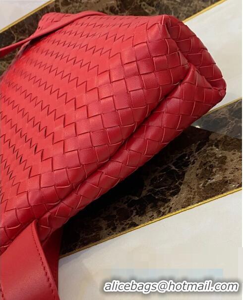 Stylish Bottega Veneta The Fold Crossbody Bag with Metal Medallions BV0427 Red 2020