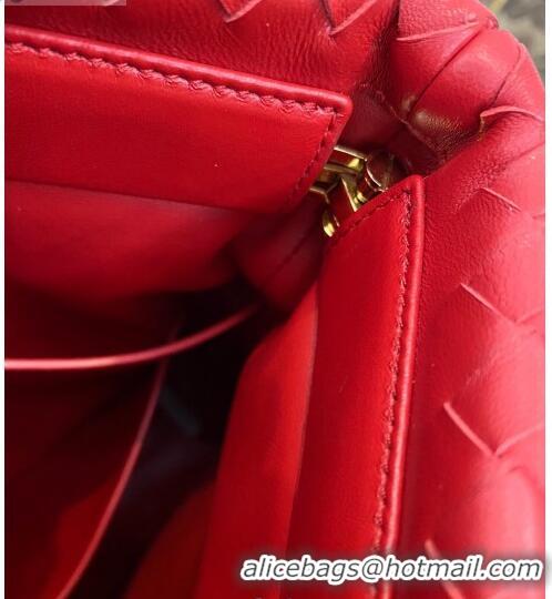 Stylish Bottega Veneta The Fold Crossbody Bag with Metal Medallions BV0427 Red 2020