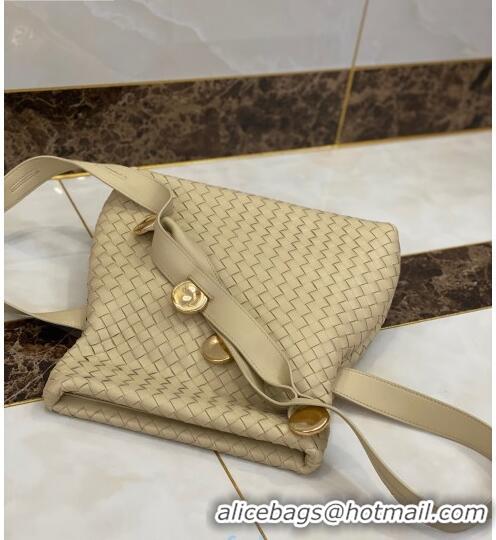 Promotional Bottega Veneta The Fold Crossbody Bag with Metal Medallions BV0427 Apricot 2020