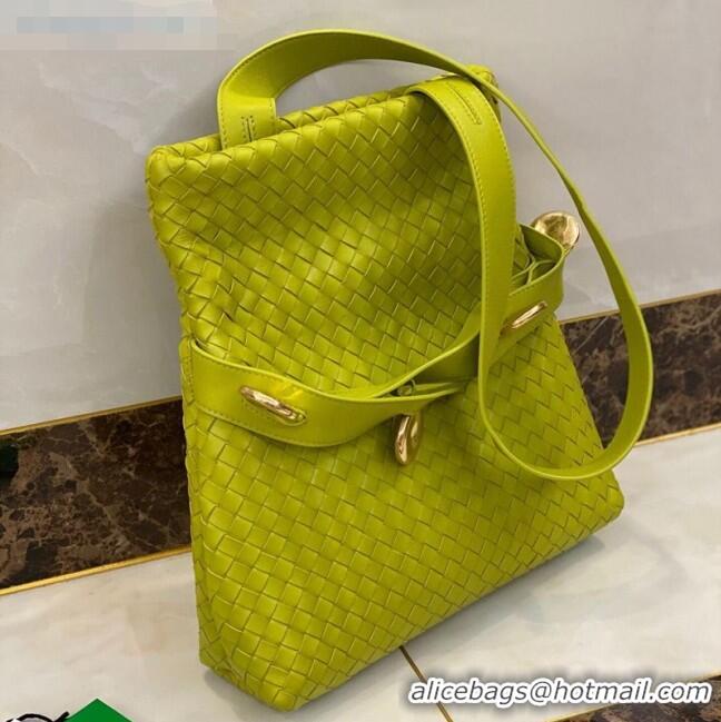 Top Design Bottega Veneta The Fold Crossbody Bag with Metal Medallions BV0427 Kiwi Green 2020