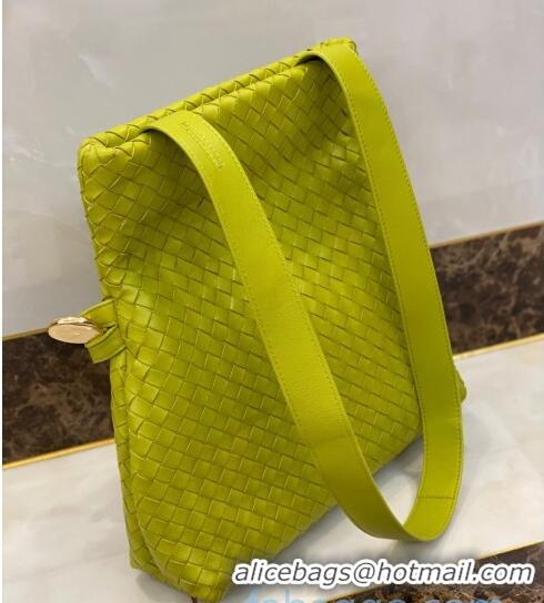 Top Design Bottega Veneta The Fold Crossbody Bag with Metal Medallions BV0427 Kiwi Green 2020