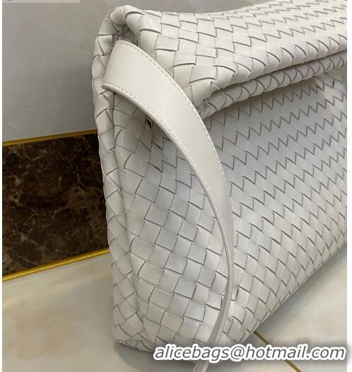 Top Quality Bottega Veneta The Fold Crossbody Bag with Metal Medallions BV0427 White 2020