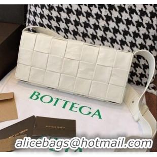 Fashion Classic Bottega Veneta Wax Calfskin Crossbody Bag BV2220 White 2021